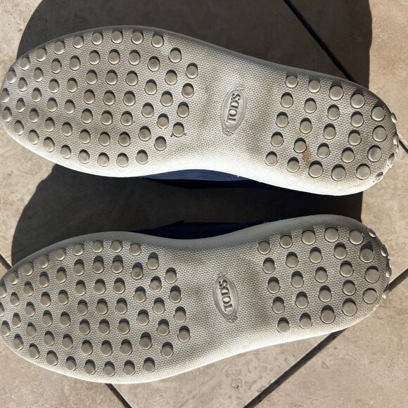 Tod's blue suede penny loafers - Picture 5 of 8